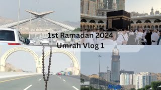 1st Ramadan 2024 Umrah Vlog 1 Iftaar In Makkah Jeddah to Makkah Road Trip2024 FlavoursbyMehreen [upl. by Afnin]