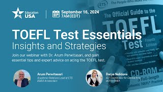 TOEFL Test Essentials Insights and Strategies [upl. by Yralih]