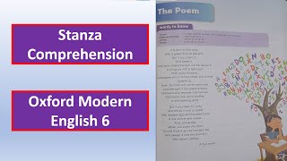 The Poem Stanza Comprehension Class 6 [upl. by Peggy]