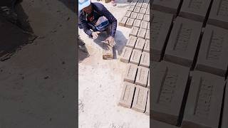 Soilsent water mixed and shapes bricks construction shortvideo beef satisfying [upl. by Refinnaej290]