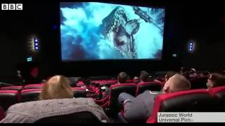 BBC News Water bubbles and smells in UK first 4DX cinema [upl. by Konopka]