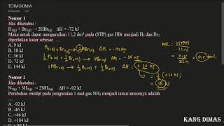 SoalSoal Entalpi Penguraian Standar Termokimia [upl. by Gabrila693]
