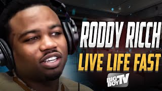 Roddy Ricch on New Album LIVE LIFE FAST Sitting Court side and Nipsey Hussle Inspiration [upl. by Caras]