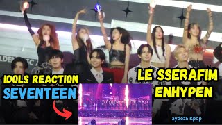 LE SSERAFIM and ENHYPEN Reaction To SEVENTEEN JAKARTA GDA 2024 [upl. by Dave]