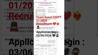 Join Indian Coast Guard ICG Yantrik  Navik GD CGEPT 012025 Recruitment 2024 [upl. by Ez]