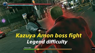 YAKUZA KIWAMI 2  Kazuya Amon boss fight  Legend difficulty [upl. by Nicks]