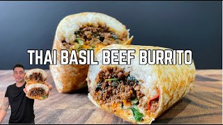 Thai Basil Beef Burrito Recipe [upl. by Anoel]