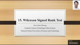 15 Wilcoxon Signed Rank Test [upl. by Yelreveb373]