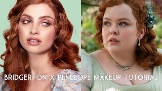 BRIDGERTON MAKEUP TUTORIAL PENELOPES NEW LOOK FOR SEASON 3 glowup [upl. by Adigun]