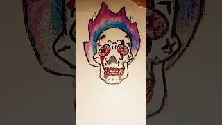 My best art of 💀☠️ skull drawing [upl. by Acissev973]