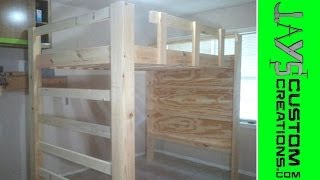 Full Size Loft Bed Video 6  063 [upl. by Nosille]