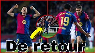 🚨Retour du guerrier Gavi FC Barcelone vs Séville 51  Doublé de Lewandowski 🚨 [upl. by Hasen916]