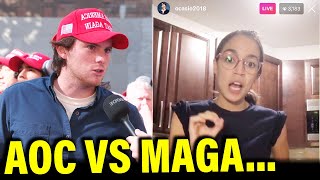 AOC Asks MAGA One Question… the Results are STUNNING [upl. by Joacima967]