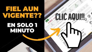 👉 Como saber si mi firma fiel aún está vigente🤔  Portal SAT 🕒 EN UN MINUTO 😱 [upl. by Cornelia]