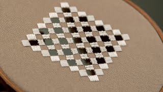 Hardanger Pattern for beginners  Embroidery Basics [upl. by Hanford]