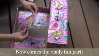 How To Wrap A Shoebox with an attached lid [upl. by Eppie]