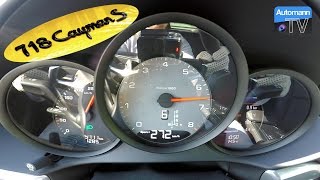 Porsche 718 Cayman S  0274 kmh LAUNCH CONTROL 60FPS [upl. by Chloras569]