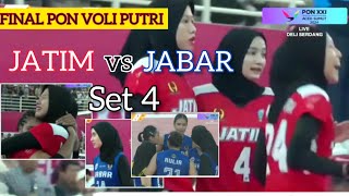 FINAL PON VOLI PUTRIFull SET 4 JATIM vs JABAR  PON XXI2024 MegawatiShella Aulia DKK  Proliga [upl. by Akerdna]