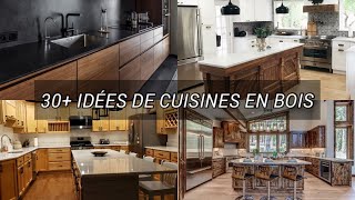 30 idées de cuisines en bois  cuisines rustique à la mode [upl. by Alletsyrc]