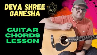 Deva Shree Ganesha  Agneepath 2012  Guitar Chords Lesson  HridayeshThapa [upl. by Yrocaj]