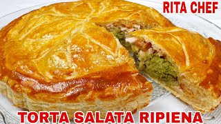 TORTA SALATA RIPIENA🥦RITA CHEF  Saporita invitante e super appetitosa [upl. by Kacy]