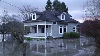 111621 SedroWoolley WA  Near Record Flooding  Inundated buildings [upl. by Ainehta]