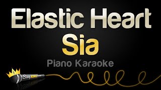 Sia  Elastic Heart Piano Karaoke [upl. by Younger454]