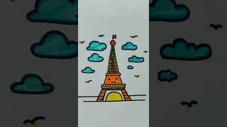 Cute tower drawing ideas for kids Easy drawing ideas viralshort kidsvideo drawing art [upl. by Yadrahs]