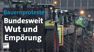 Bundesweite Bauernproteste Wut und Empörung wegen Kürzungen  BR24 [upl. by Dodd]