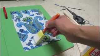 Glue Fabric to Wood Using Mod Podge [upl. by Nyre]