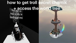 How to Get Troll Secret Chomik amp Access The World Tree Realm in Find the Chomiks  Roblox [upl. by Lleira]