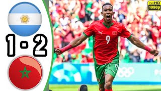 Olympics Mens Football Argentina vs Morocco  Full Highlights amp All Goals [upl. by Mahda677]