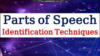 Parts of Speech Identification Techniques কিভাবে Parts of Speech চিহ্নিত করবেন [upl. by Joela]