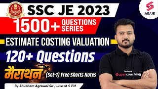 SSC JE Civil Engineering 2023  Complete Estimate Costing  Civil Engineering Capsule  Shubham Sir [upl. by Enrique415]