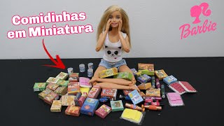 COMO FAZER COMIDINHAS EM MINIATURA PARA BARBIE  MINIATURE FOODS FOR BARBIE [upl. by Garry513]