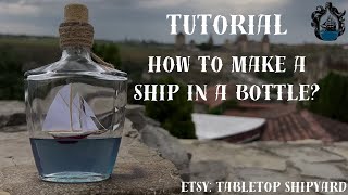 Ship in a bottle Making Yacht in a bottle Ship model [upl. by Elatnahs]