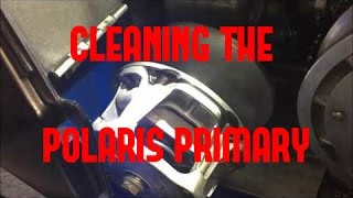 Belt Removal and Clutch Cleaning on your Polaris Snowmobile [upl. by Rolyab590]