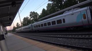 Arrival and Departure of Amtrak Acela Express 2167 with horn [upl. by Frederico]