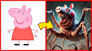 PEPPA PIG as SCARY MONSTERS  All Characters [upl. by Adnamas539]