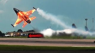 🇳🇱 Dutch F16 Display at Waddington Airshow England [upl. by Sackville29]