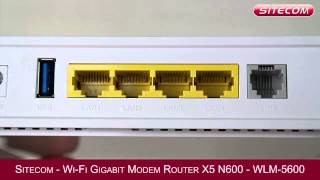 Sitecom Wi Fi Gigabit Modem Router X5 N600 WLM 5600 [upl. by Auoz]