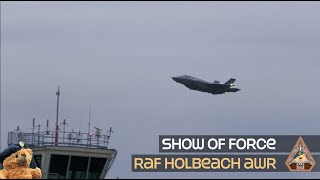 Best Ever F35A Show Of Force and F15E Flypast at RAF Holbeach Air Weapons Range [upl. by Norah604]