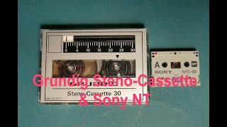 Wacky cassettes Grundig StenoCassette and Sony NT [upl. by Varhol972]