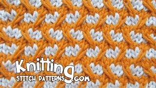 TwoColor Diagonal Weave stitch [upl. by Madid]