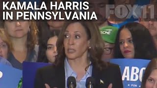 Kamala Harris opposes sale of US steel to Japanese company [upl. by Hendricks155]