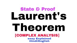 LAURENTS THEOREM IN COMPLEX ANALYSIS 🔥 [upl. by Robaina]