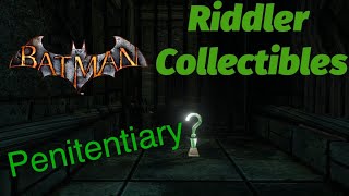 Batman Return to Arkham Asylum  Riddlers Challenge  Penitentiary All Collectibles [upl. by Jem]