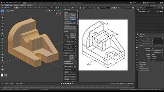 Blender 28 Modélisation dune pièce technique [upl. by Socher524]