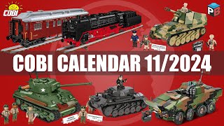 📅 November premieres from COBI  112024  Tanks trains planes cars cobi bricks [upl. by Nnylahs]