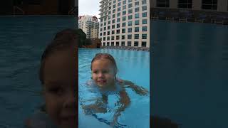 Enjoying time by the water pool and beach Funny Babies Swimming [upl. by Onia313]